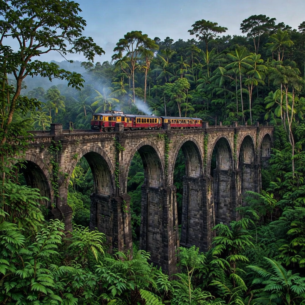 Nine Arch Bridge in Ella, Sri Lanka
