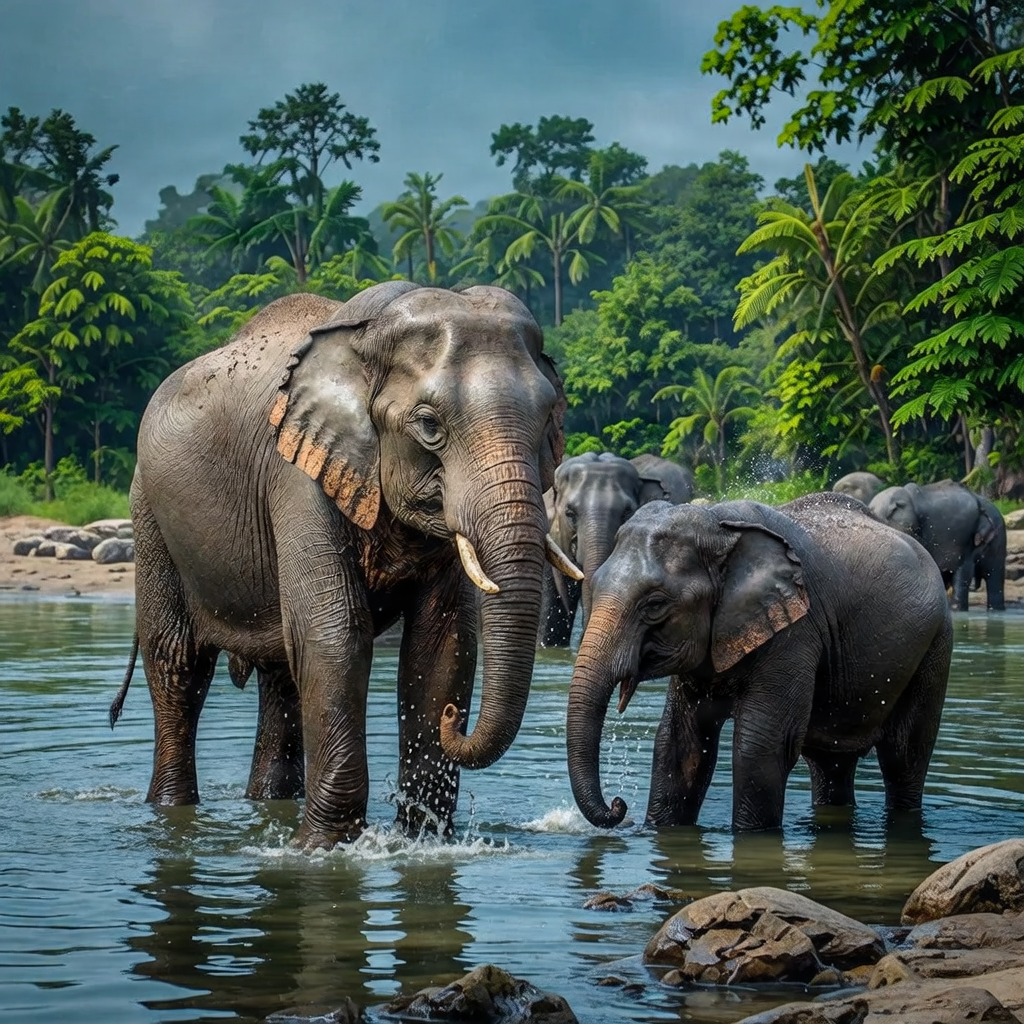 Elephants at Pinnawala Elephant Orphanage